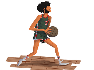 Basketball player illustration