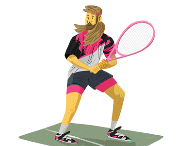 Tennis player Illustration