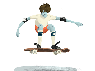 Skateboarder illustration 2d art cartoon character design digital illustration illustrator kids procreate sports