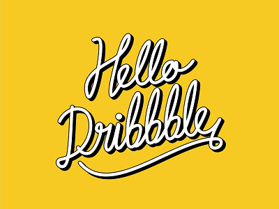 Hello Dribbble... debut design dribbble first hello hellodribble iaworks invite logo shoot typography