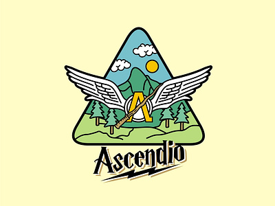 Ascendio Logo Art ascendio badgedesign branding design dribbble iaworks logo logomark retro srtwork vintage