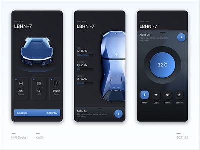 HMI Design app car car hmi design glassmorphism good hmi ios iphone sketch ui