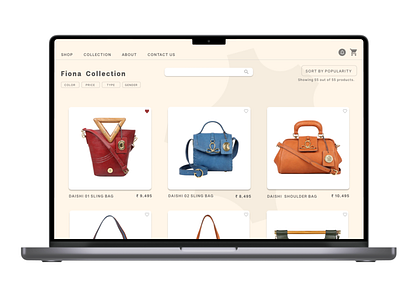 Leather product ecommerce checkout experience branding design typography ui ux