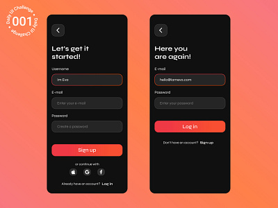 Daily UI Challenge - Sign up page #001 daily ui daily ui 001 daily ui challenge daily ui sign up page design phone display sign up sign up page ui ui design