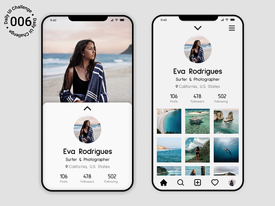 Daily UI Challenge - User profile #006