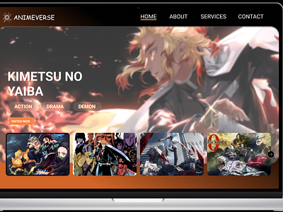 LANDING PAGE (ANIME WEBSITE)