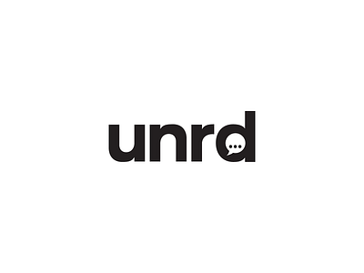 unrd (unread) android app app logo flat logo logo design minimalist logo negative space logo typography logo wordmark logo