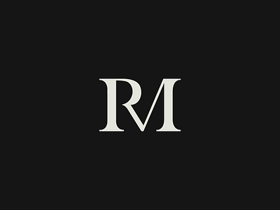 RM classic logo flat logo initials logo design minimalist logo monogram typography logo