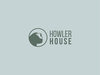 Howler House flat logo icon design illustration logo design minimalist logo nature