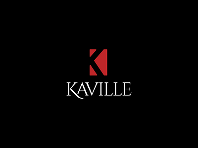 Kaville branding classic logo flat logo icon design k symbol logo design minimalist logo negative space logo serif font typography logo