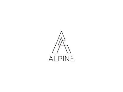 Alpine flat logo icon design logo logo design minimalist logo monogram outline