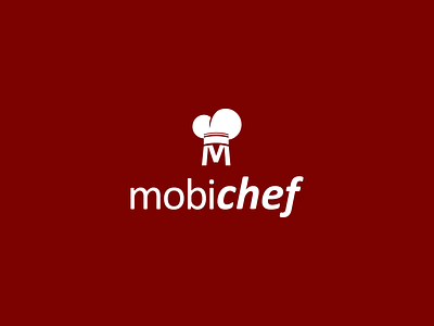mobichef app chef flat logo food hat icon icon design kitchen kitchen hat logo design minimalist logo typography logo
