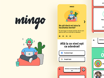 Mingo - Branding and UX UI color palette design digital illustration illustrations interactive logo naming platform ui ux uxui visual identity