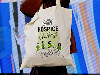 Hospice - The Great Challenge event branding branding event branding illustration illustrations logo visual identity