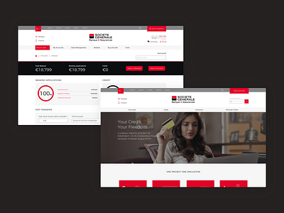Société Générale - eBanking finance homebanking ui ux web