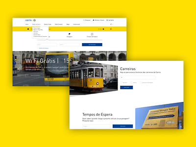 Carris - Lisbon Public Transport | Home Page public transportation ui ux web