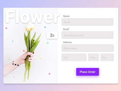 Daily UI Day 83 Form 83 flower form