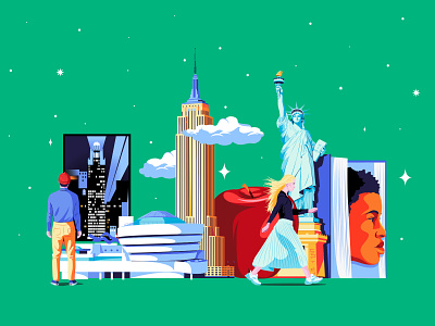 New York - BBC Culture Traveller adobe artwork colors design digital editorial illustration illustrator ilustracion newyork newyorkcity ny nyc thebigapple vector
