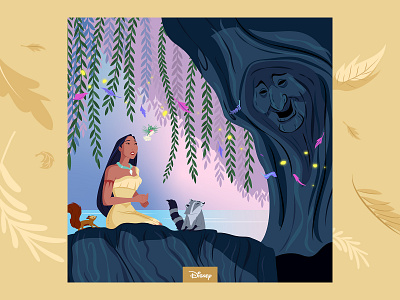 Colors of the Wind, Pocahontas art artwork design digital editorial illustration illustrator inspiration texture vector