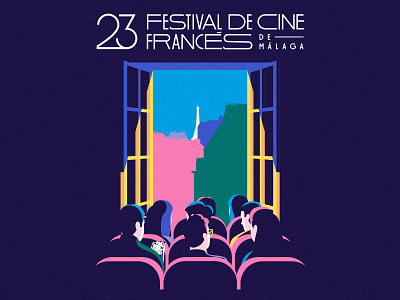 French Film Festival artwork design digital digitalart editorialillustration illustrator inspiration texture vector