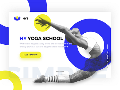 NY School of Yoga landing tittle landing of onescreen school tittle yoga