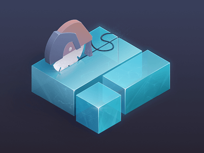 Step 1: Crystal Cube clean isometric illustration illustration isometric procreate ui vector web