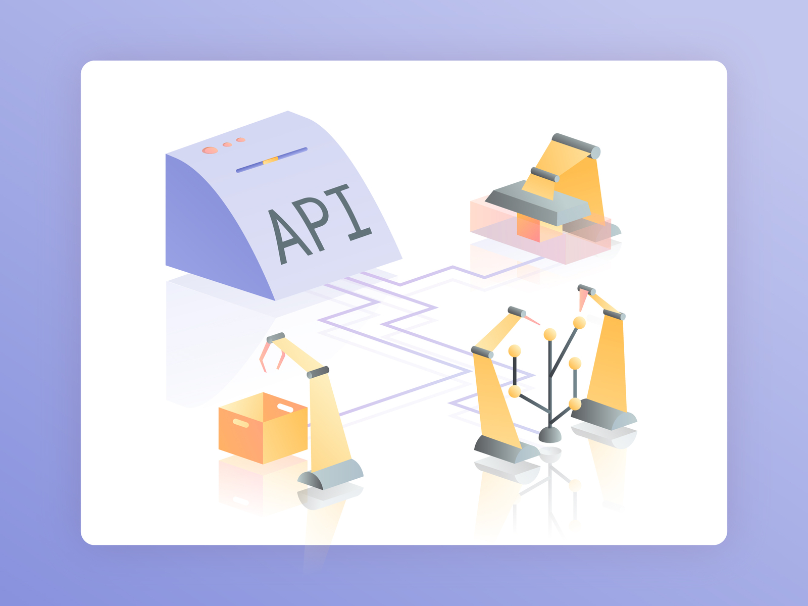 API Gateway api code illustration isometric programing technology ui vector web
