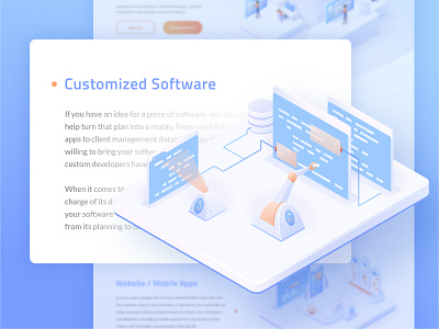 Customized Software Illustration clean isometric illustration gradient vector digital modern minimal people characters person software tools technicals ui illustrator ui ux webdesign