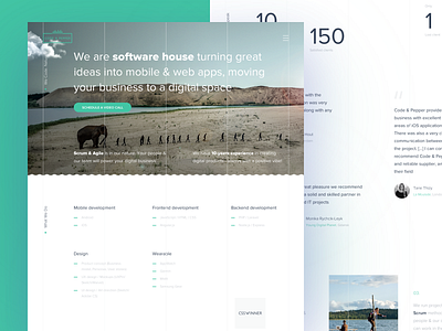 Web site design - home page ui agency design digital interface landing site ui ux web