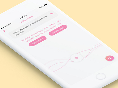 Voice search concept ai application finance graph ios management search sketch ui user interface ux voice