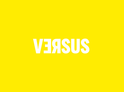 Versus Logo bold bright logo modern versus yellow