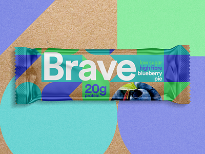 Sustainable Protein Bar Packaging brave design brave logo clean kraft moder protein protein bar sustainable brand sustainable packaging young packaging