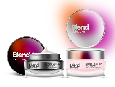 Blend Skincare Concept beauty blend bold branding clean concept logo modern packaging design skincare