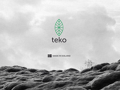 TekoTea Logo branding green iceland icelandic landscape leaf logo tea