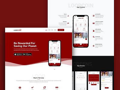 Mobile App Landing Page landing page ui website design