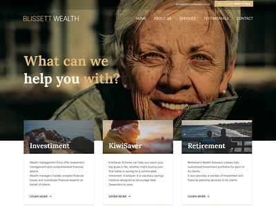 Wealth Business Website business figma wealth webdesign