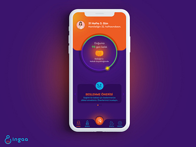 Ingaaa App app baby design icon illustration logo mobile mobile app omeruysal type typography ui ux