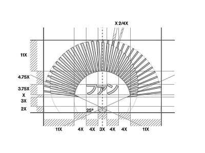 Japanese Fan Symbol Grid