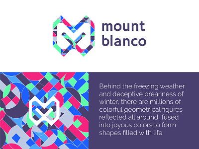 Mount Blanco | Style blanco brand identity branding colorful design dribbble geometric design geometrical shapes logo logo mark mount mountian pattern ski