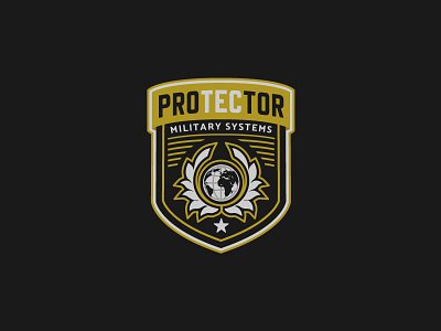 Security system logo black branding crest gold logo military security yellow