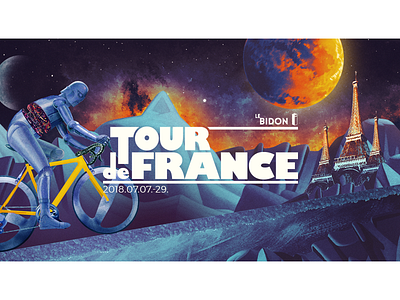 Tour de France illustration bike cycling editorial illustration tour