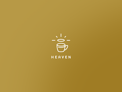 Heaven cafe logo branding coffee coffee bar logo mug