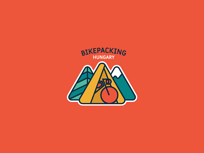 Bikepacking Hungary logo proposal bikepacking branding cycling hungary logo design