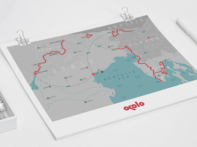 Adriatic sea cycling tour map