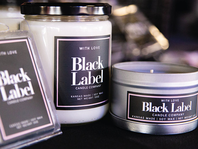 Black Label Candle Company | Label Design