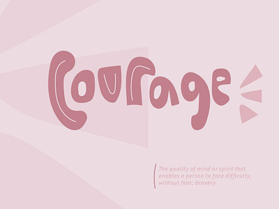 courage lettering