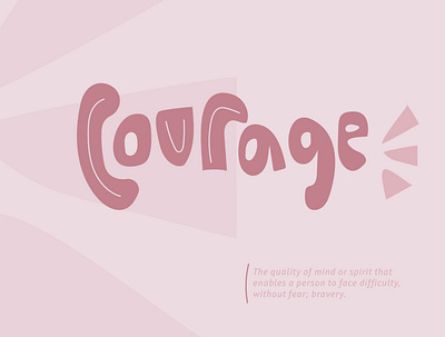 courage lettering