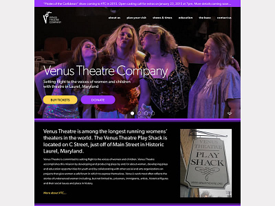 Theatre Company redesign theatre website