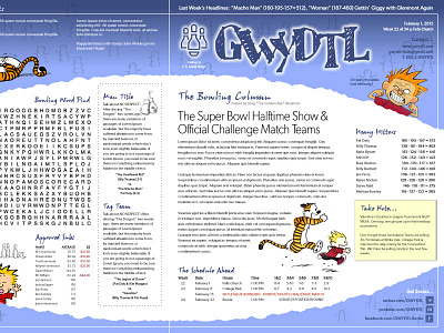 Print Newsletter bowling newsletter print