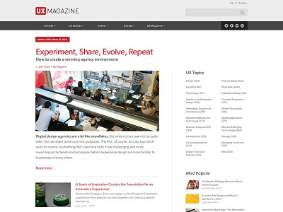 UX Magazine Redesign magazine ui ux website